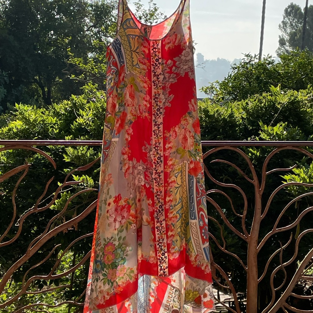 Johnny Was Silk Kara Floral Print Dress